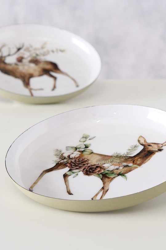 Boltze talerz Luca 2026138.deer biały