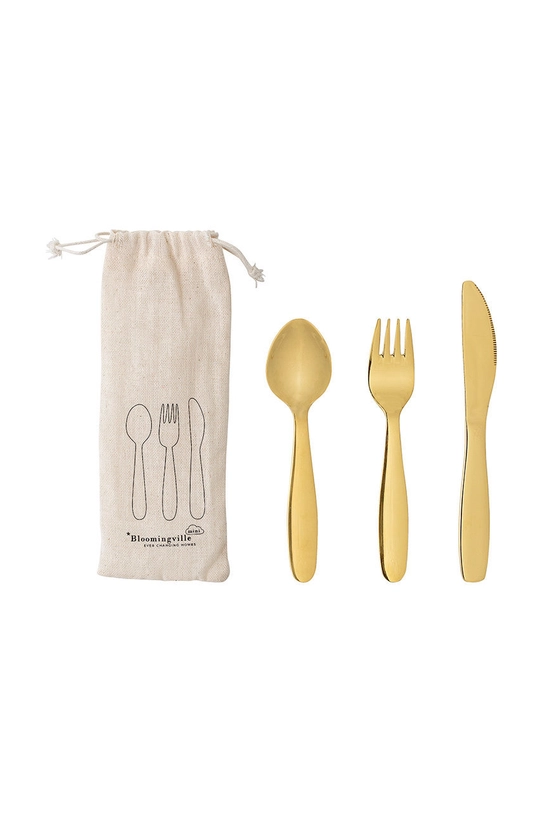 Bloomingville set de tacâmuri pentru copii (3-pack) galben 82047504