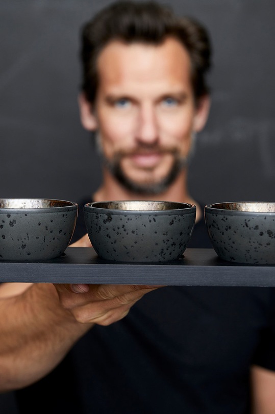 Kuchnia i bar Bitz zestaw misek z podstawką (3-pack) 10976 czarny