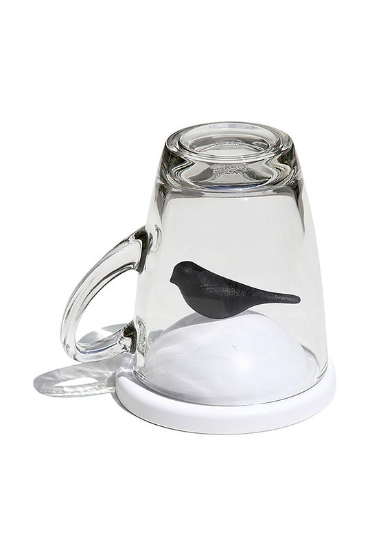 Qualy skodelica s pokrovom črna 10300.WH.BK