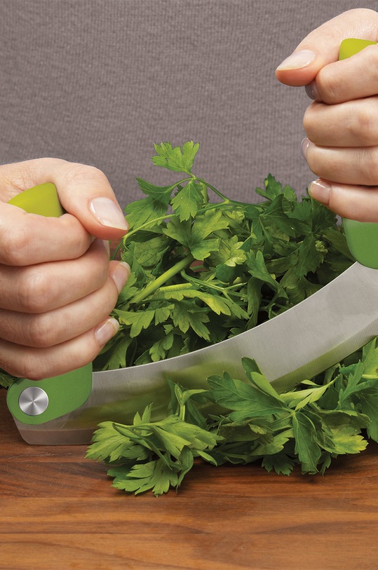 Bucătărie și bar Joseph Joseph cuțit pentru plante Mezzaluna 10079 verde