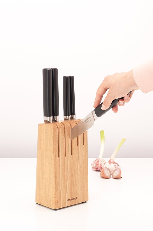 Brabantia zestaw noży z organizerem 6-pack beżowy 260483