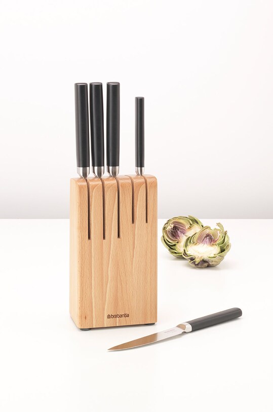 Brabantia zestaw noży z organizerem 6-pack 260483 beżowy