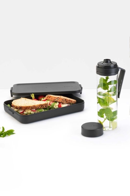 Brabantia zestaw pojemników na lunch Make &Take 2-pack 206689 szary AA00