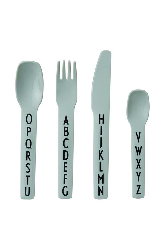 Design Letters set de tacâmuri pentru copii Kids cutlery 4-pack verde 20201301GREEN