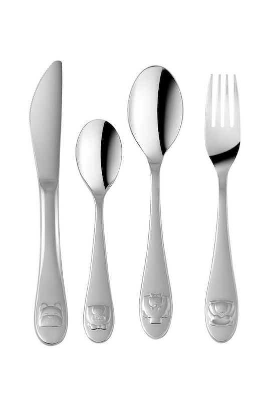 Vialli Design komplet sztućców dziecięcych Paddy 4-pack szary 8258