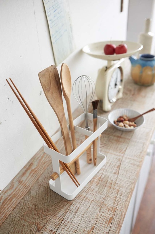 Yamazaki stojak na narzędzia kuchenne Tosca biały 3154