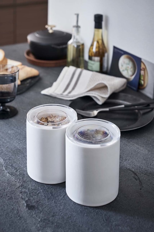 Bucătărie și bar Yamazaki recipient cu capac Large 5116. alb