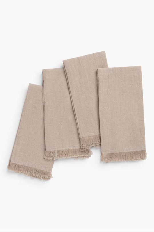 Набор хлопковых салфеток Calma House Servilleta 4 шт бежевый LAYER.45S.BEI