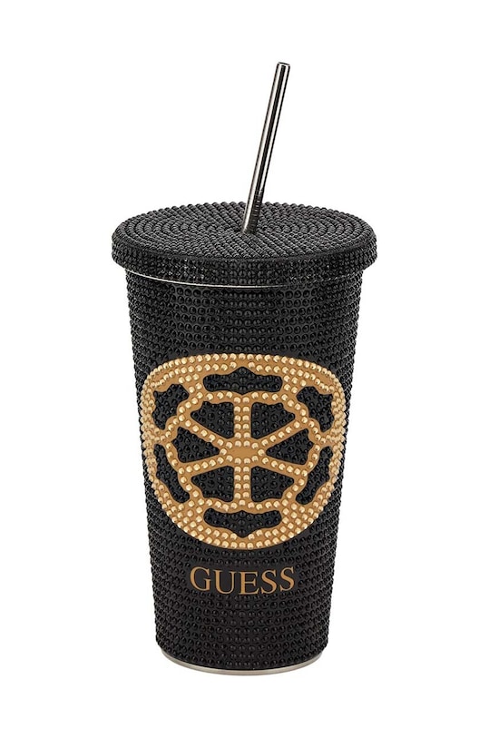 Guess kubek z pokrywką Peony czarny XTPEON.P3305