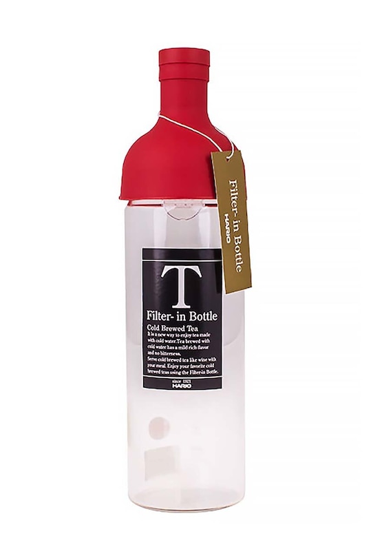 Hario teás üveg szűrővel Cold Brew Tea 750 ml piros 502060008