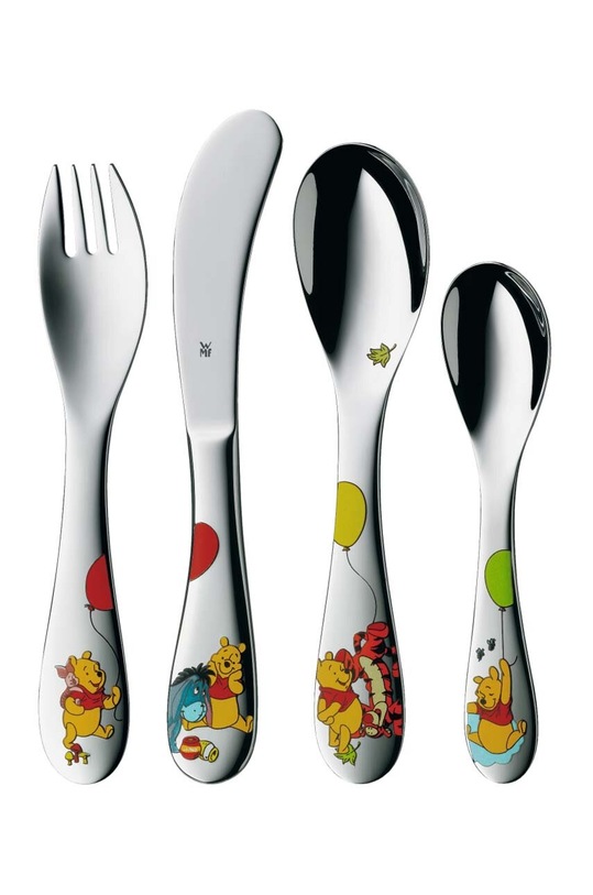 Комплект детски прибори за хранене WMF Kubuś Puchatek (4 броя) многоцветен 1283506040