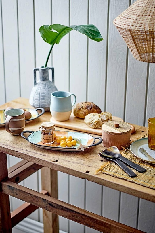 Kuchnia i bar Bloomingville łyżka do serwowania Aysha 82058088 brązowy