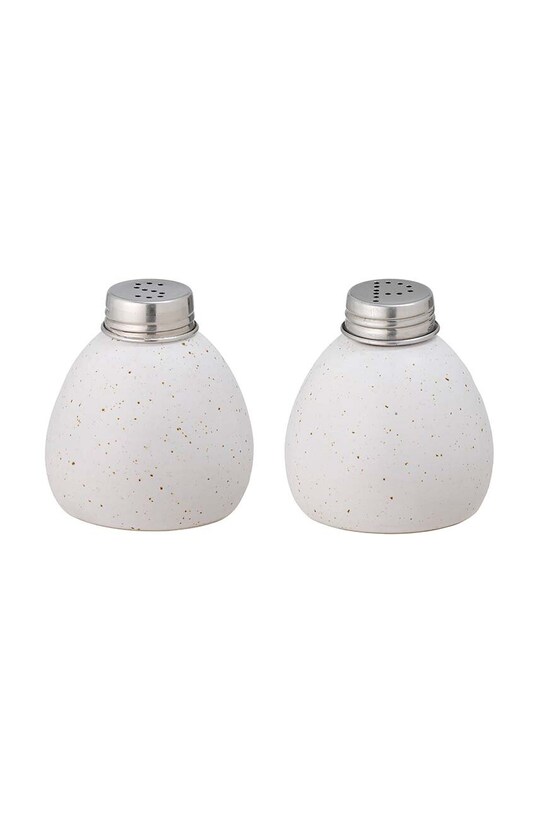 Bloomingville solniczka i pieprzniczka Carmelo 2-pack biały 82057665