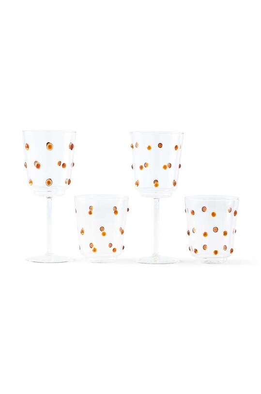 Σετ ποτηριών κρασιού Pols Potten 2-pack κίτρινο 140.230.149