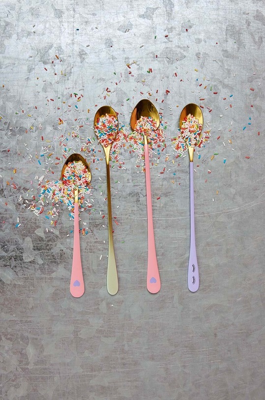 Σετ κουταλιών latte Miss Etoile 4-pack 4979016 κίτρινο AA00