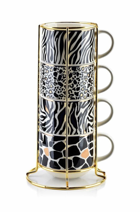 Набір чашок з підставкою Affek Design 4-pack барвистий HTPT0243