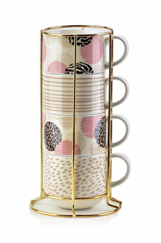 Набор чашек с подставкой Affek Design 4 шт мультиколор HTPT7249.GAZET