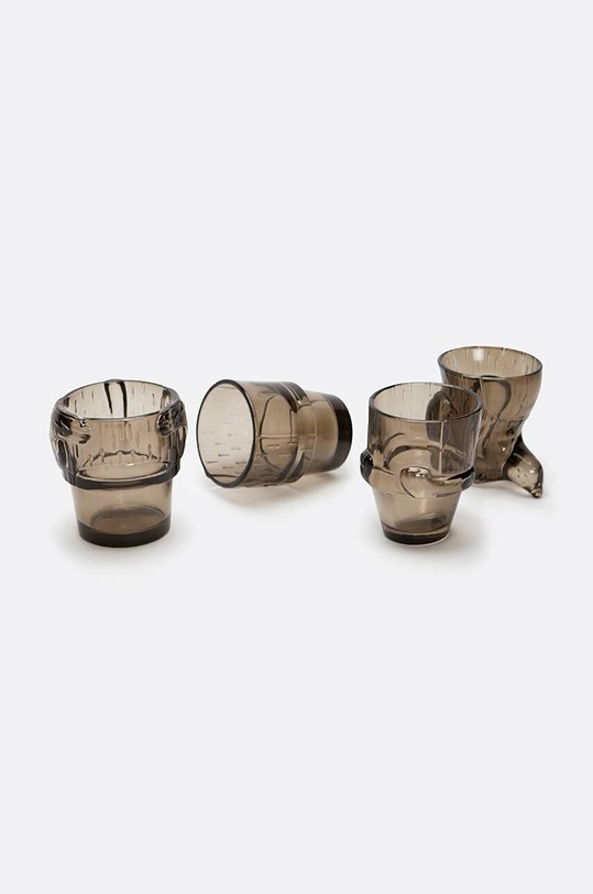 DOIY zestaw szklanek Puppy, 4-pack DYGLAPUBR brązowy AA00