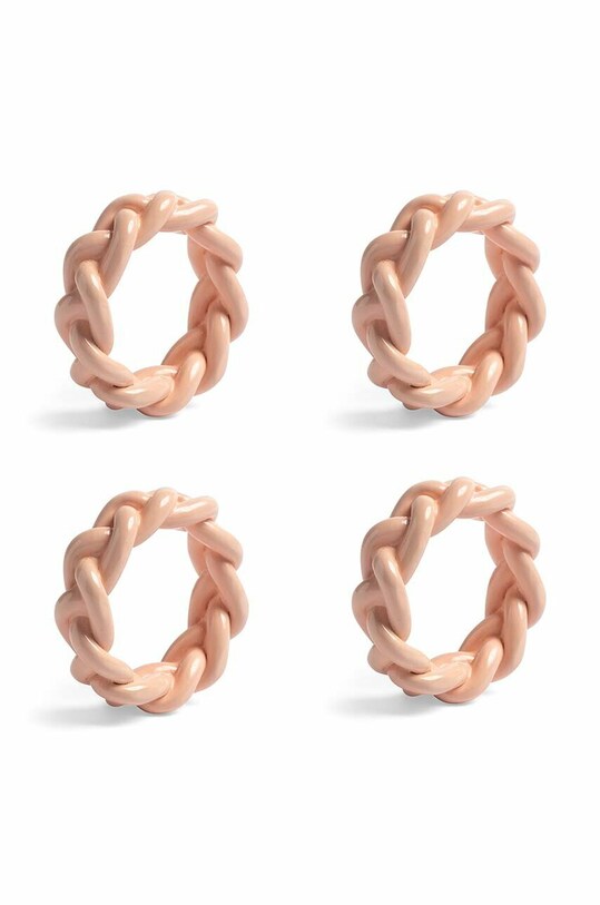 &k amsterdam inele de șervețel Braid Pink Set 4-pack roz 1651.15