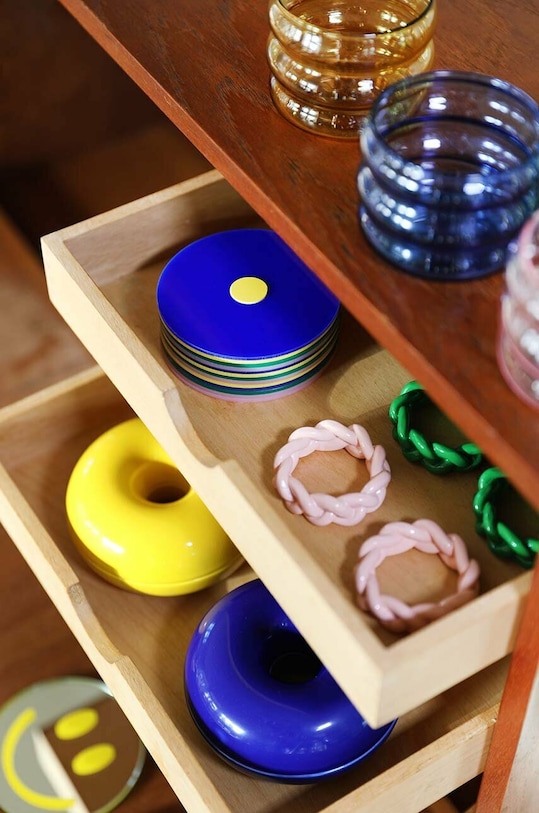 Bucătărie și bar &k amsterdam inele de șervețel Braid Pink Set 4-pack 1651.15 roz