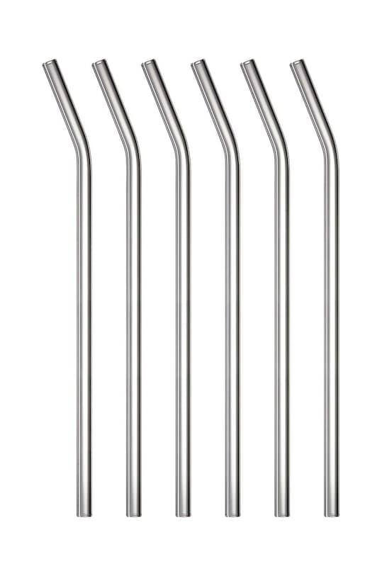 Lyngby set de paie cu o perie Bar 6-pack transparent 10438