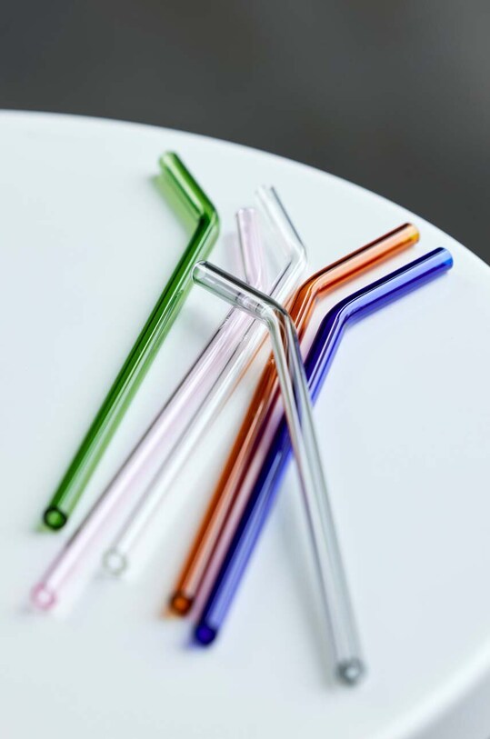 Bucătărie și bar Lyngby set de paie cu o perie Bar 6-pack 10438 transparent