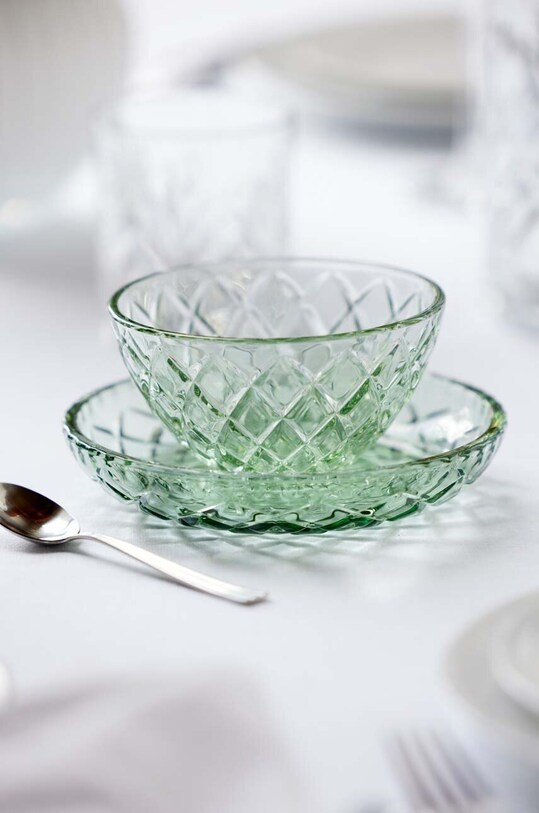 Lyngby set de farfurii pentru desert Sorrento 27797 verde