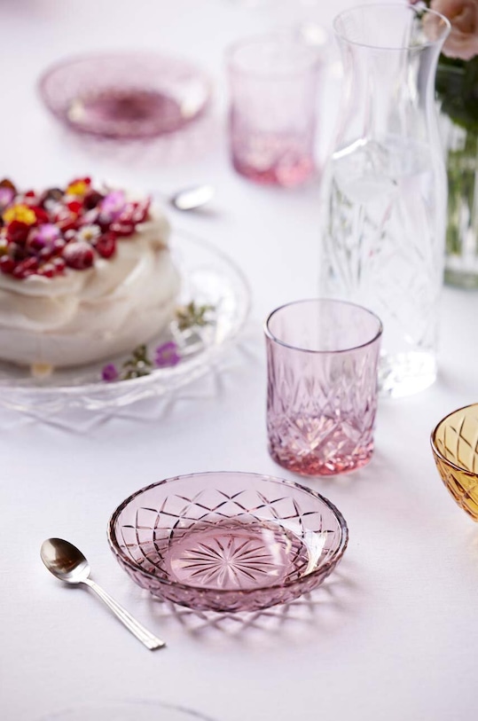 Sada dezertních talířů Lyngby Sorrento 27799 růžová