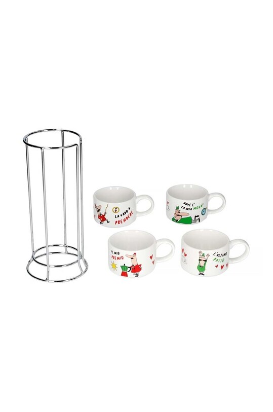 Bialetti zestaw kubków ze stojakiem 700000651 multicolor AA00