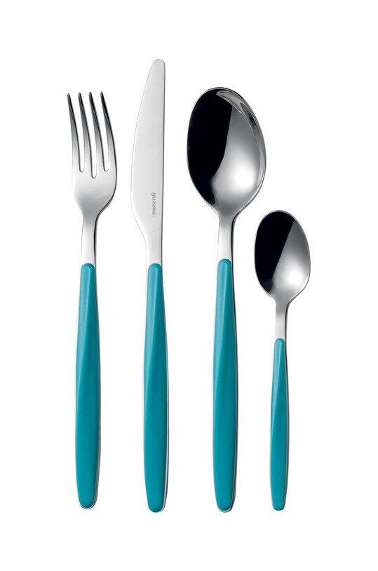 Guzzini set di posate per 6 persone My Fusion 24-pack turchese 110700138