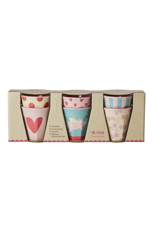 Komplet skodelic Rice 6-pack pisana MELCU.6ZSFLYP