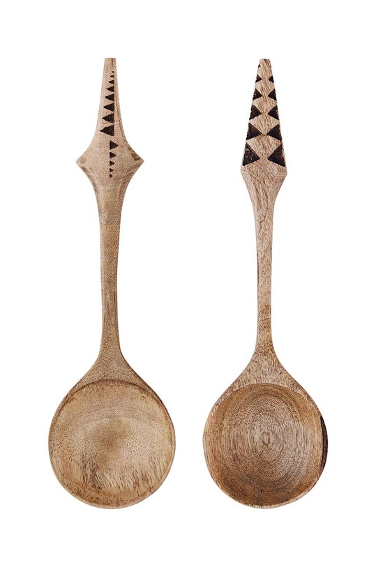 Madam Stoltz łyżki sałatkowe 2-pack beżowy MSD.23.4546