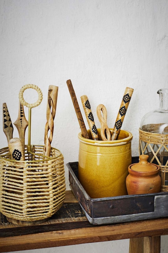 Kuchnia i bar Madam Stoltz łyżki sałatkowe 2-pack MSD.23.4546 beżowy