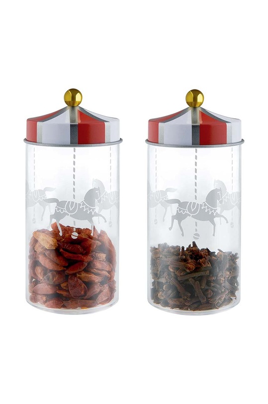 Alessi contenitore con copperchio Circus pacco da 2 MW68S2 multicolore AA00