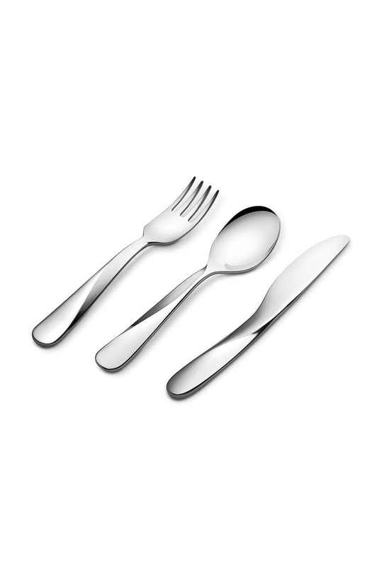 Alessi set posate da bambini Giro Kids pacco da 3 UNS06S3 grigio AA00