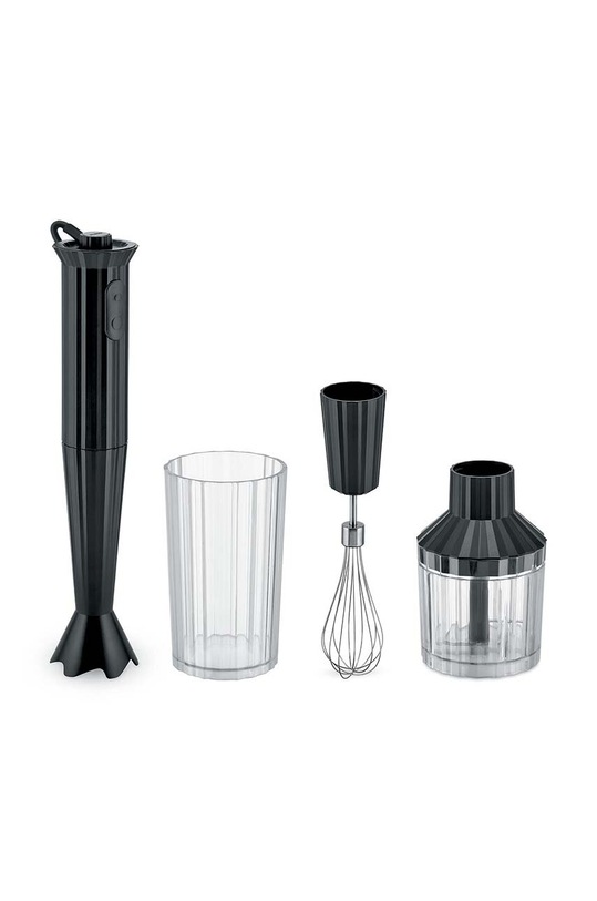 Tyčový mixér s příslušenstvím Alessi Plisse 4-pack černá MDL10S.B