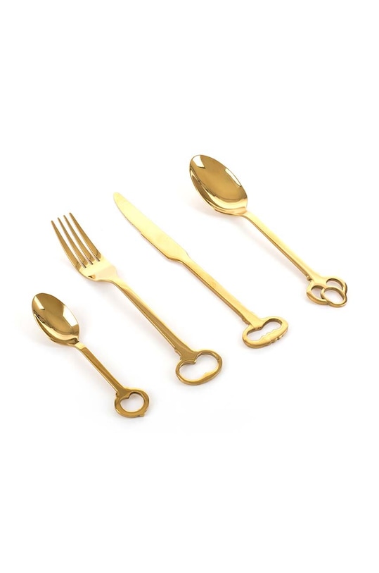 Seletti un set de tacâmuri pentru 6 persoane Keytlery 24-pack galben 07374