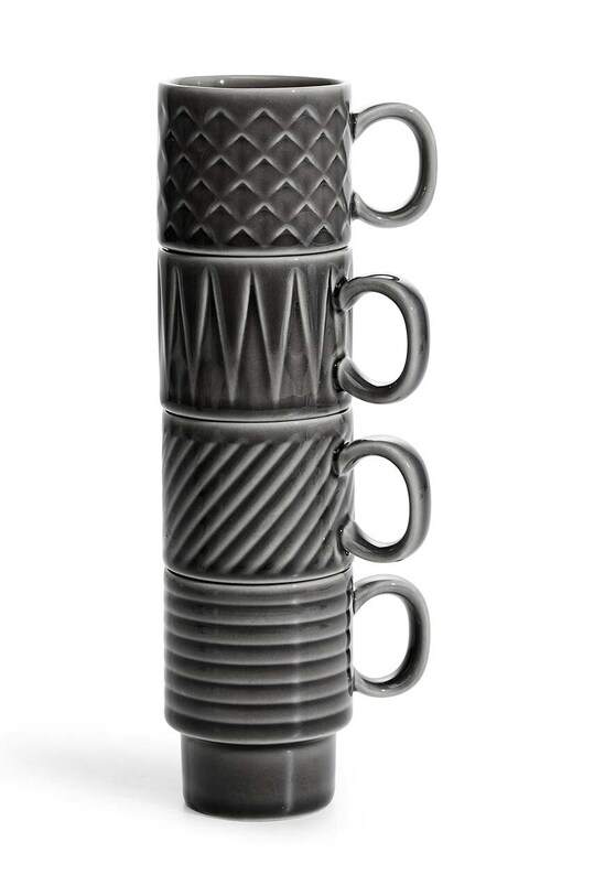Sagaform set de cești espresso Coffee & More 4-pack gri 5018070