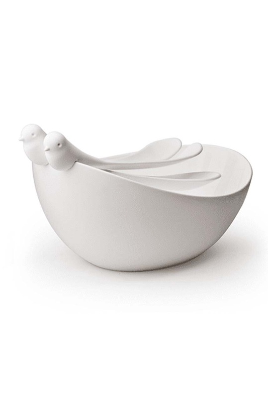 Qualy bol cu linguri de salată 10098WW alb AA00