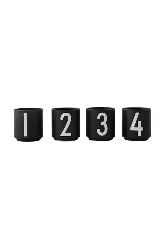 Набор чашок Design Letters Mini Cups 4 шт чёрный 10201302BLACK