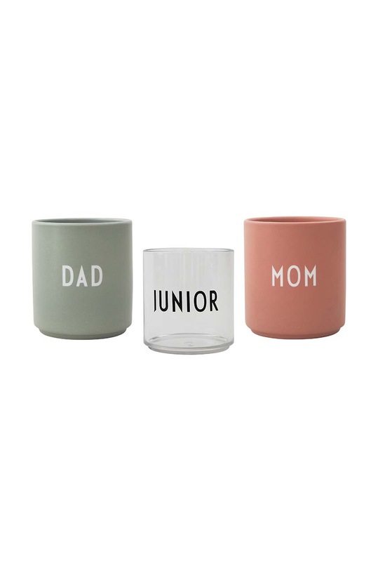 Design Letters set tazze Family Gift Box pacco da 3 multicolore 10101010FAMILY