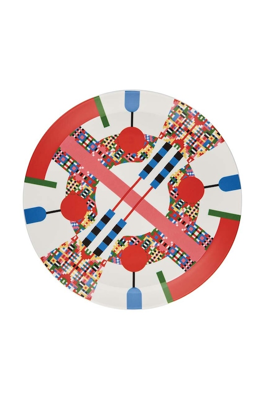 Πιάτο γλυκού Alessi Holyhedrics πολύχρωμο ESA10.1