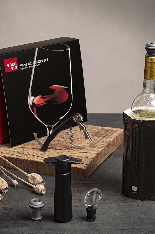 Sada na víno Vacu Vin 68897606 černá AA00