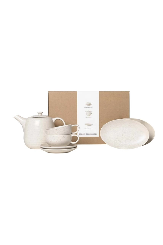 Broste Copenhagen set de ceai pentru 2 persoane Nordic Vanilla Tea For Two alb 80019827