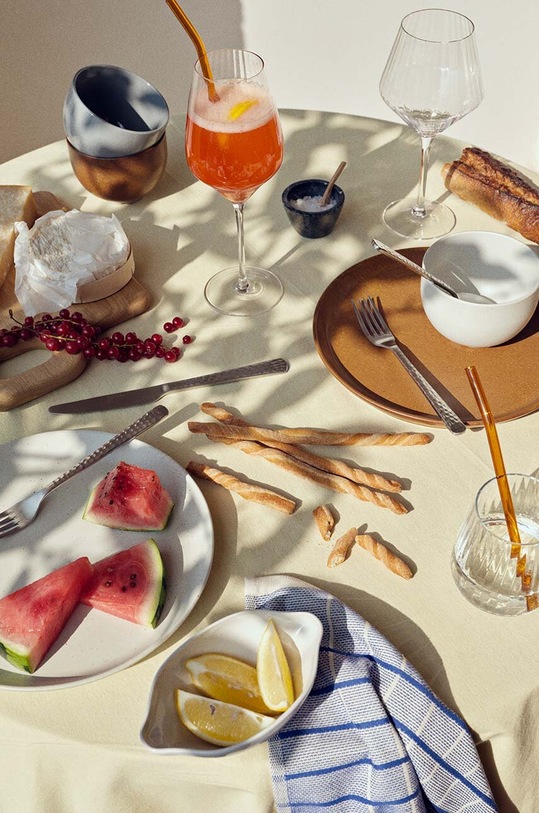 Kuchyňa a bar Sada slamiek s kefkou Broste Copenhagen 4-pak 14496200 oranžová