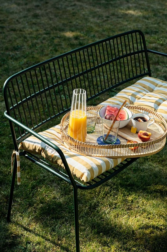 Sada slamiek s kefkou Broste Copenhagen 4-pak oranžová 14496200