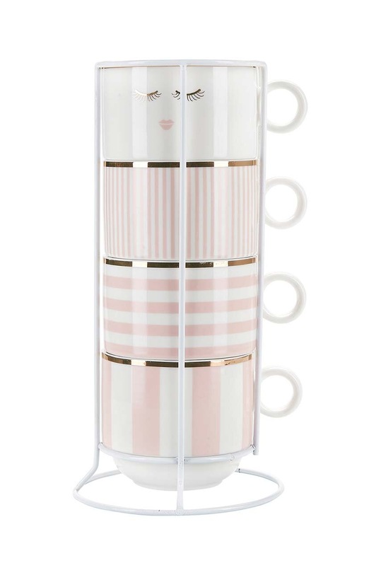 Набір чашок з підставкою Miss Etoile 4-pack барвистий 4969841