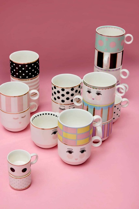 Набір чашок з підставкою Miss Etoile 4-pack 4969841 барвистий AA00