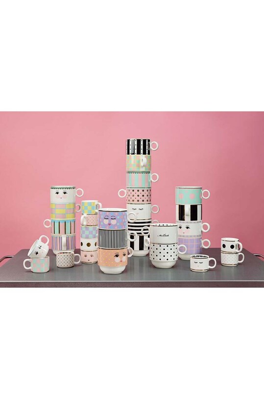 Кухня та бар Набір чашок з підставкою Miss Etoile 4-pack 4976088 барвистий